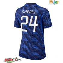 Camiseta Francia Rayan Cherki #24 Primera Equipación para mujer Mundial 2026 manga corta